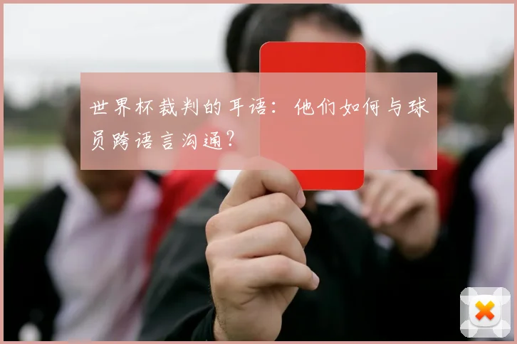 世界杯裁判的耳语:他们如何与球员跨语言沟通?
