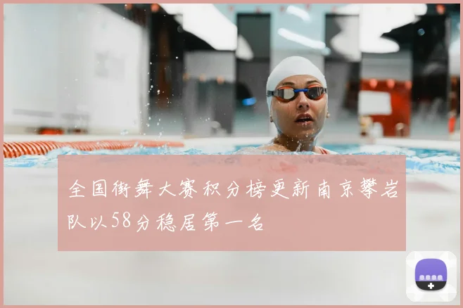 全国街舞大赛积分榜更新南京攀岩队以58分稳居第一名